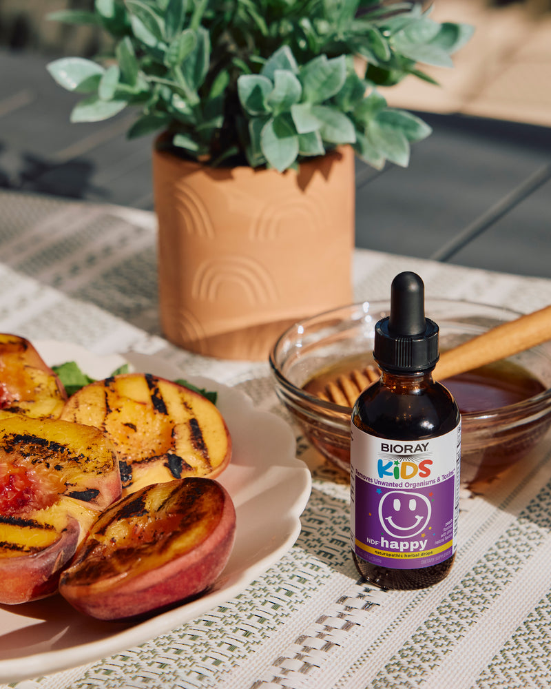 Happy Honey Glazed Grilled Peaches